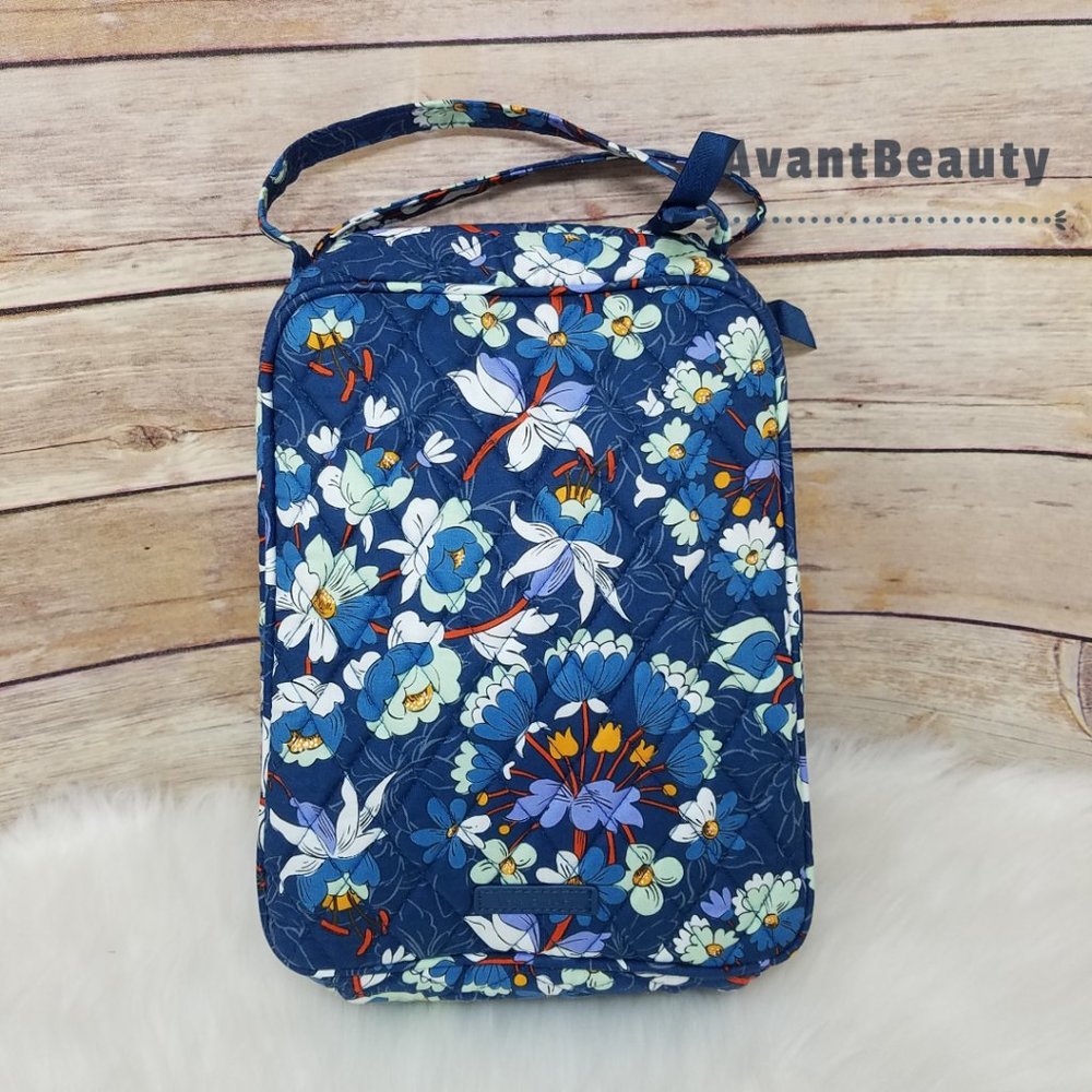 VERA BRADLEY Essential Large Backpack  Floral Blue Bursts Lunch Bunch Set New - Picture 8 of 16